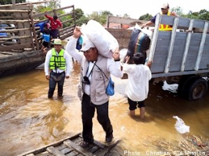 Christian Aid is helping a Bolivian ministry deliver emergency aid to isolated villages.  (Image, caption courtesy Christian Aid)