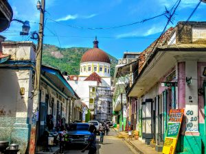 street view with dome building